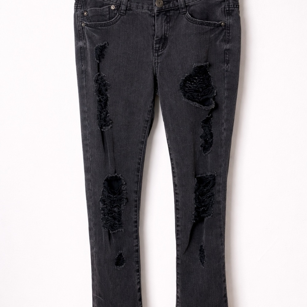 Mudd Black Distressed Skinny Jeans